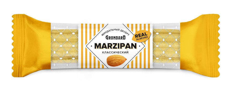  TM Grondard   (10361) Батончики НЕглазированные Марципановые Классика, (28шт по 40г)        в Обнинске