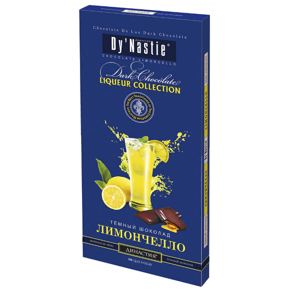 №3 Династия Шоколад "Лимончело", (блок 10шт по 100г)  в Обнинске