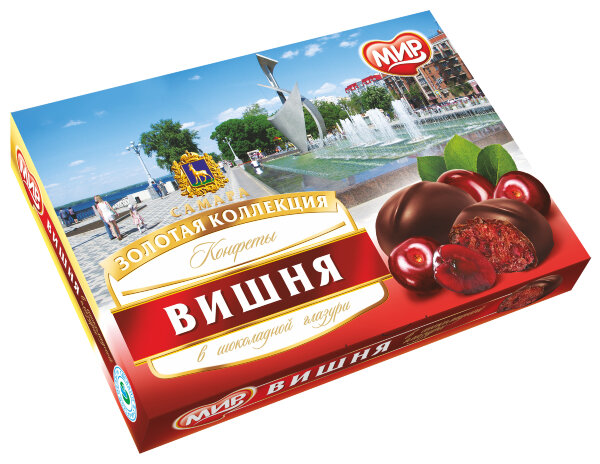 №2 КФ МИР Вишня в шоколадной глазури 160г в Обнинске