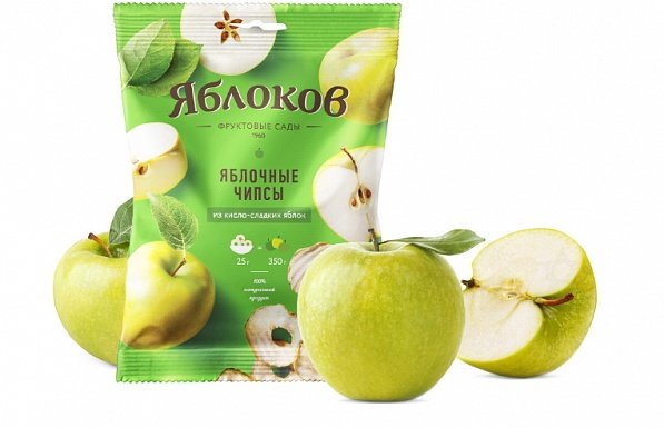  Яблочные чипсы из кисло-сладких яблок 25г в Обнинске